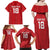 Custom York Minstrel Spirit Family Matching Off Shoulder Maxi Dress and Hawaiian Shirt Norse Viking Pattern Red Version - Wonder Print Shop