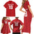 Custom York Minstrel Spirit Family Matching Short Sleeve Bodycon Dress and Hawaiian Shirt Norse Viking Pattern Red Version - Wonder Print Shop