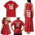 Custom York Minstrel Spirit Family Matching Tank Maxi Dress and Hawaiian Shirt Norse Viking Pattern Red Version - Wonder Print Shop