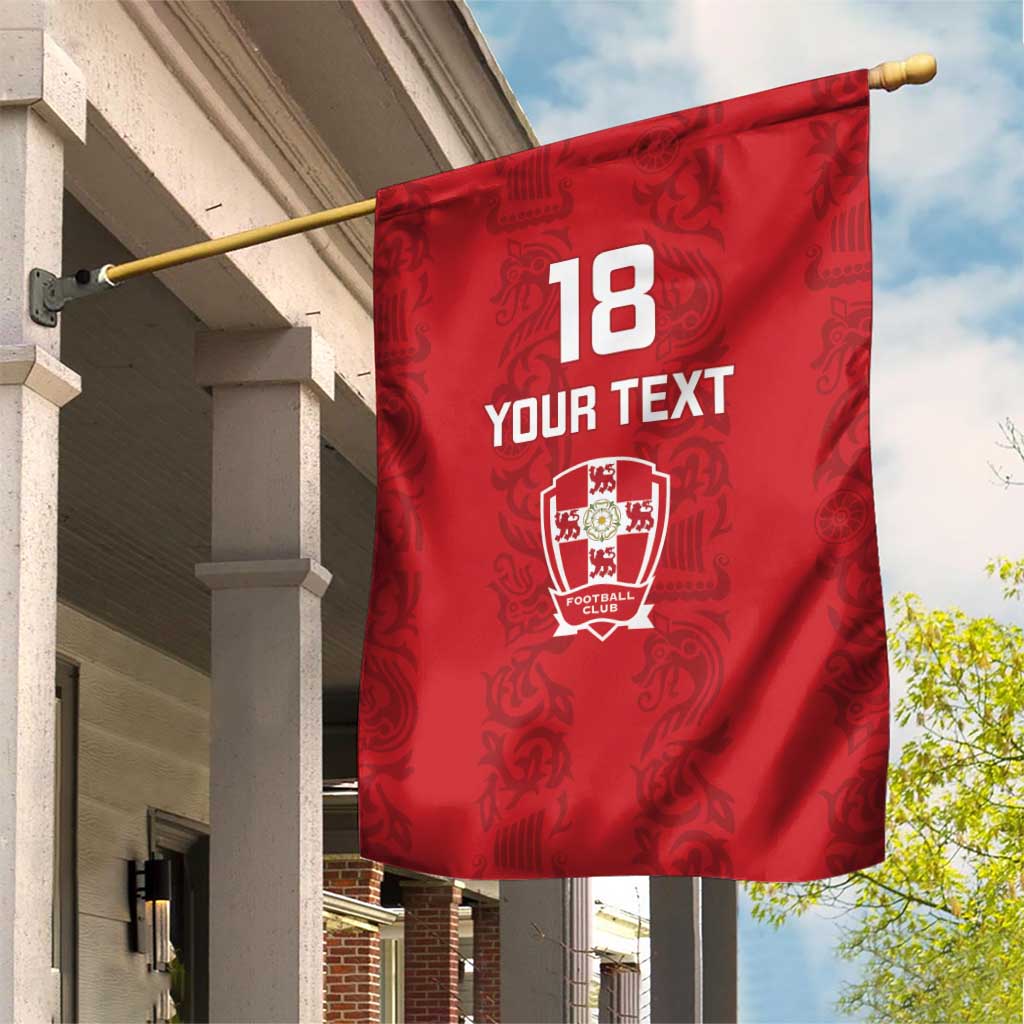 Custom York Minstrel Spirit Garden Flag Norse Viking Pattern Red Version - Wonder Print Shop