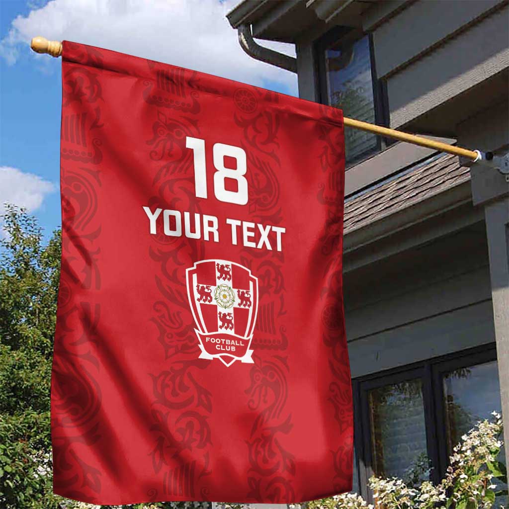Custom York Minstrel Spirit Garden Flag Norse Viking Pattern Red Version - Wonder Print Shop