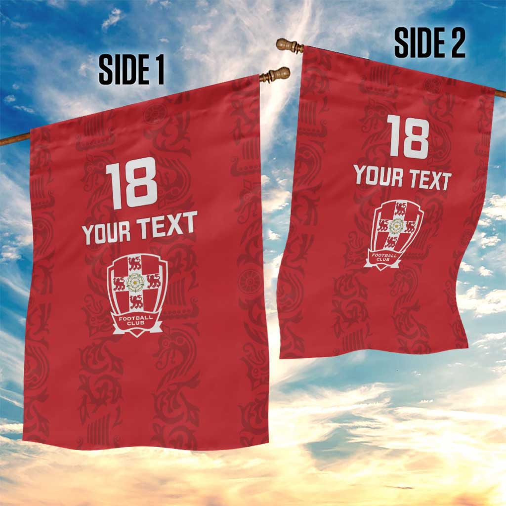 Custom York Minstrel Spirit Garden Flag Norse Viking Pattern Red Version - Wonder Print Shop
