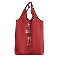 Custom York Minstrel Spirit Grocery Bag Norse Viking Pattern Red Version - Wonder Print Shop