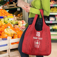 Custom York Minstrel Spirit Grocery Bag Norse Viking Pattern Red Version - Wonder Print Shop
