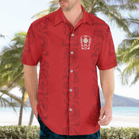 Custom York Minstrel Spirit Hawaiian Shirt Norse Viking Pattern Red Version - Wonder Print Shop