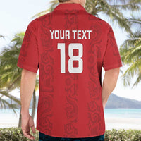 Custom York Minstrel Spirit Hawaiian Shirt Norse Viking Pattern Red Version - Wonder Print Shop