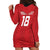 Custom York Minstrel Spirit Hoodie Dress Norse Viking Pattern Red Version - Wonder Print Shop