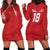 Custom York Minstrel Spirit Hoodie Dress Norse Viking Pattern Red Version - Wonder Print Shop