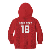 Custom York Minstrel Spirit Kid Hoodie Norse Viking Pattern Red Version - Wonder Print Shop