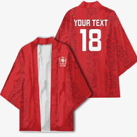 Custom York Minstrel Spirit Kimono Norse Viking Pattern Red Version - Wonder Print Shop