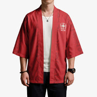 Custom York Minstrel Spirit Kimono Norse Viking Pattern Red Version - Wonder Print Shop