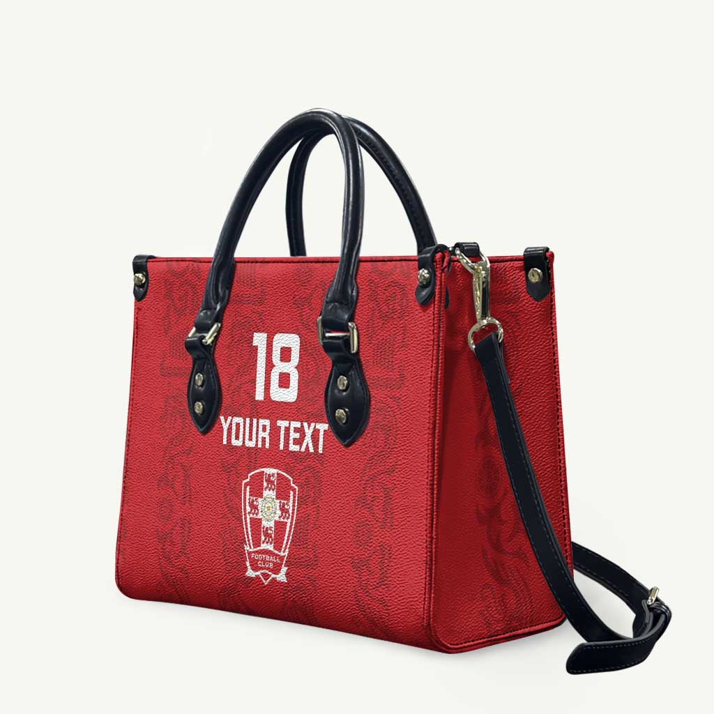 Custom York Minstrel Spirit Leather Bag Norse Viking Pattern Red Version - Wonder Print Shop