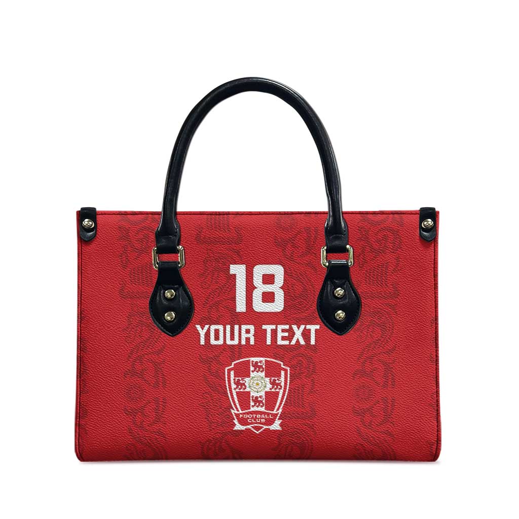 Custom York Minstrel Spirit Leather Bag Norse Viking Pattern Red Version - Wonder Print Shop