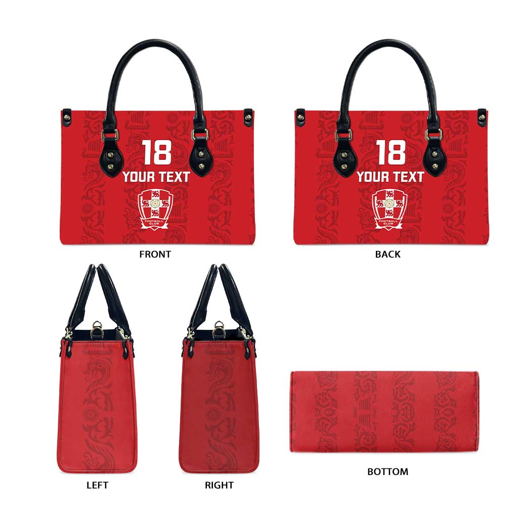 Custom York Minstrel Spirit Leather Bag Norse Viking Pattern Red Version - Wonder Print Shop