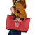 Custom York Minstrel Spirit Leather Tote Bag Norse Viking Pattern Red Version - Wonder Print Shop