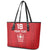 Custom York Minstrel Spirit Leather Tote Bag Norse Viking Pattern Red Version - Wonder Print Shop