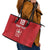 Custom York Minstrel Spirit Leather Tote Bag Norse Viking Pattern Red Version - Wonder Print Shop