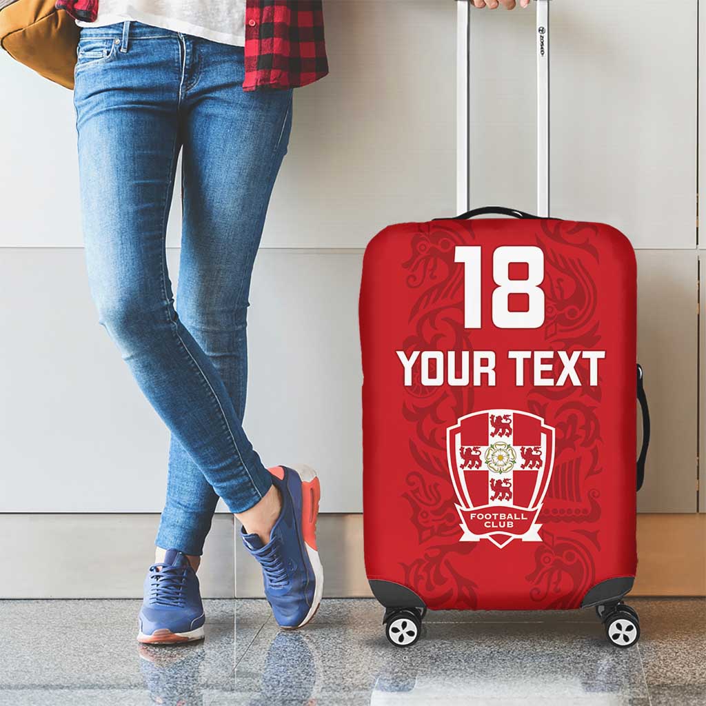 Custom York Minstrel Spirit Luggage Cover Norse Viking Pattern Red Version - Wonder Print Shop