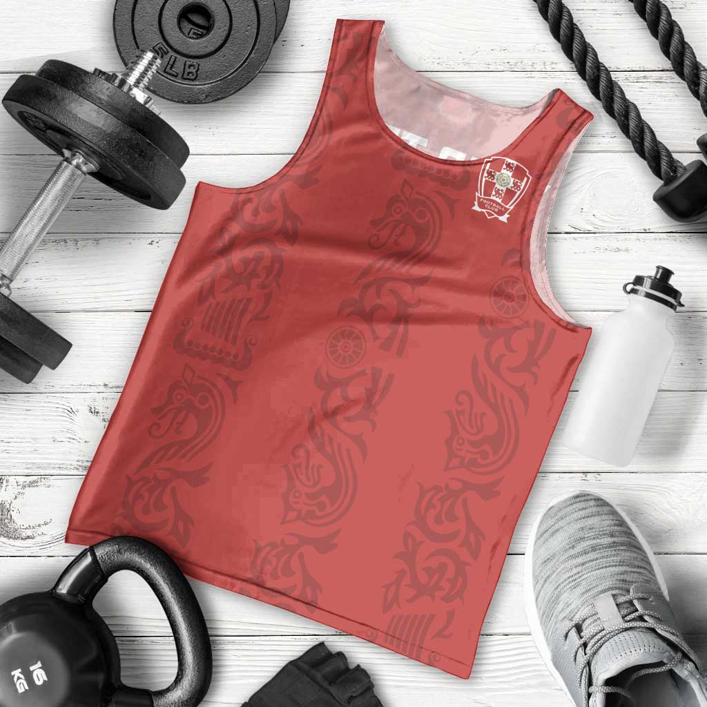 Custom York Minstrel Spirit Men Tank Top Norse Viking Pattern Red Version - Wonder Print Shop
