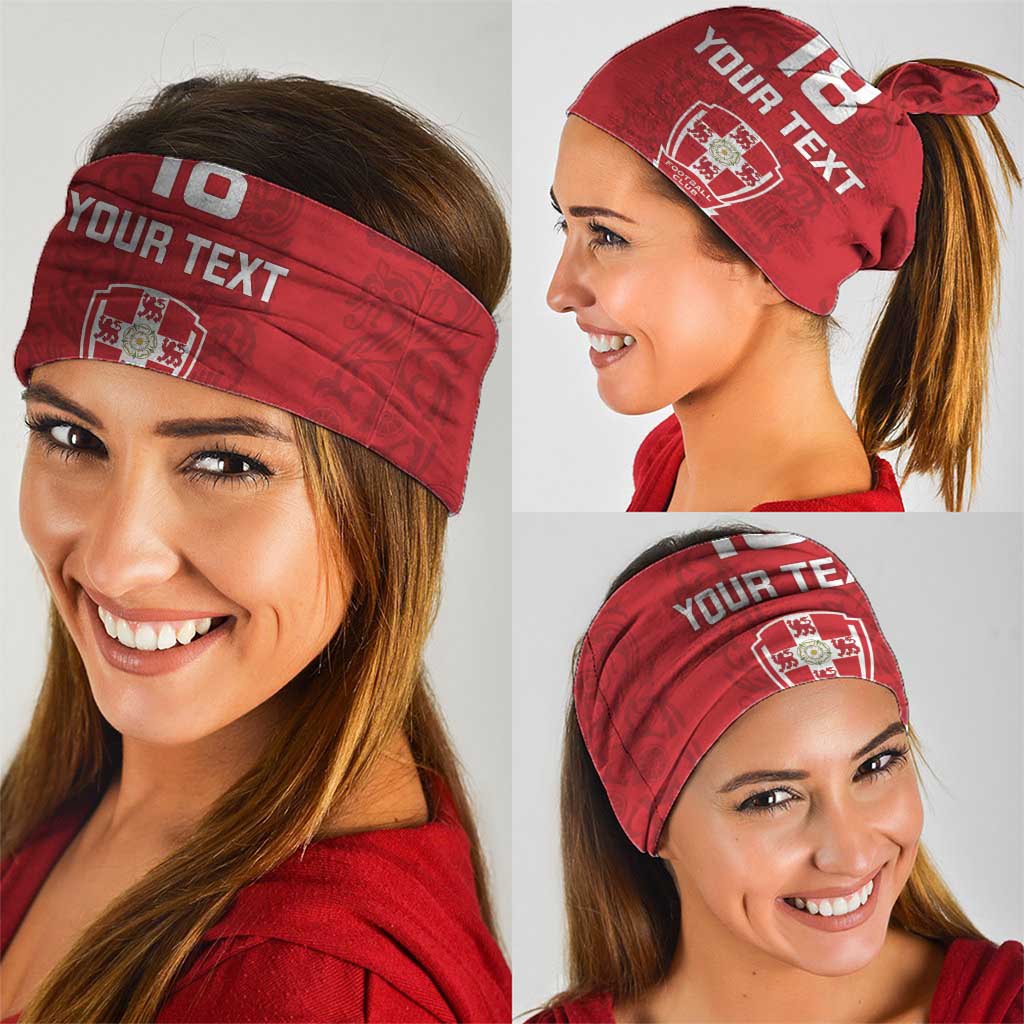 Custom York Minstrel Spirit Neck Gaiter Norse Viking Pattern Red Version - Wonder Print Shop
