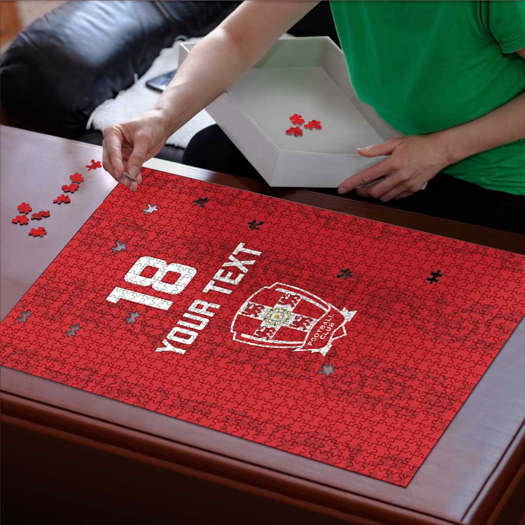 Custom York Minstrel Spirit Puzzle Norse Viking Pattern Red Version - Wonder Print Shop