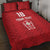 Custom York Minstrel Spirit Quilt Bed Set Norse Viking Pattern Red Version - Wonder Print Shop
