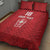 Custom York Minstrel Spirit Quilt Bed Set Norse Viking Pattern Red Version - Wonder Print Shop
