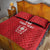 Custom York Minstrel Spirit Quilt Bed Set Norse Viking Pattern Red Version - Wonder Print Shop