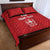 Custom York Minstrel Spirit Quilt Bed Set Norse Viking Pattern Red Version - Wonder Print Shop