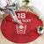 Custom York Minstrel Spirit Round Carpet Norse Viking Pattern Red Version - Wonder Print Shop