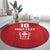 Custom York Minstrel Spirit Round Carpet Norse Viking Pattern Red Version - Wonder Print Shop