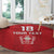 Custom York Minstrel Spirit Round Carpet Norse Viking Pattern Red Version - Wonder Print Shop