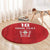 Custom York Minstrel Spirit Round Carpet Norse Viking Pattern Red Version - Wonder Print Shop