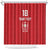 Custom York Minstrel Spirit Shower Curtain Norse Viking Pattern Red Version - Wonder Print Shop