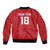 Custom York Minstrel Spirit Sleeve Zip Bomber Jacket Norse Viking Pattern Red Version - Wonder Print Shop