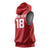 Custom York Minstrel Spirit Sleeveless Hoodie Norse Viking Pattern Red Version - Wonder Print Shop