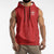 Custom York Minstrel Spirit Sleeveless Hoodie Norse Viking Pattern Red Version - Wonder Print Shop