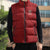 Custom York Minstrel Spirit Sleeveless Puffer Jacket Norse Viking Pattern Red Version - Wonder Print Shop