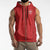 Custom York Minstrel Spirit Sleeveless Zip Hoodie Norse Viking Pattern Red Version - Wonder Print Shop