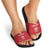 Custom York Minstrel Spirit Slide Sandals Norse Viking Pattern Red Version - Wonder Print Shop