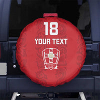 Custom York Minstrel Spirit Spare Tire Cover Norse Viking Pattern Red Version - Wonder Print Shop