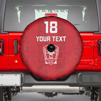Custom York Minstrel Spirit Spare Tire Cover Norse Viking Pattern Red Version - Wonder Print Shop