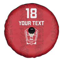 Custom York Minstrel Spirit Spare Tire Cover Norse Viking Pattern Red Version - Wonder Print Shop