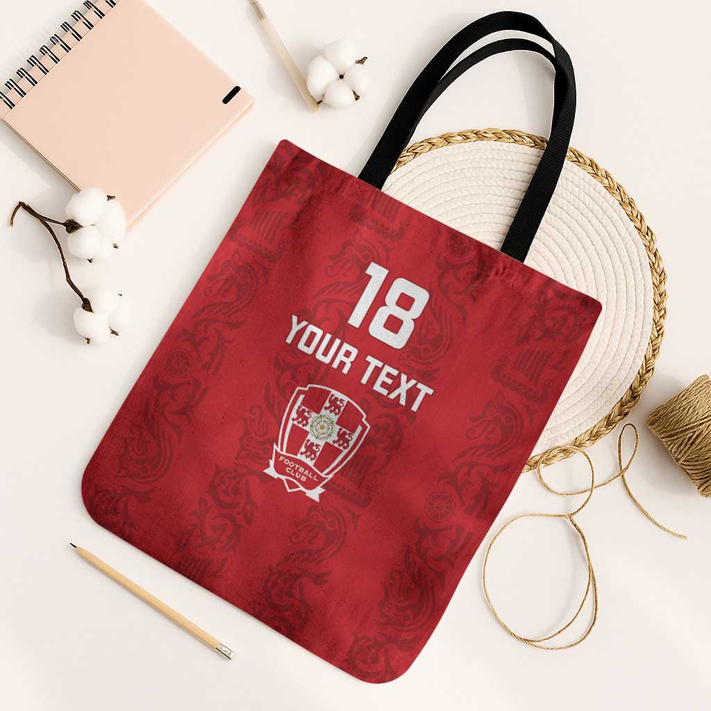 Custom York Minstrel Spirit Tote Bag Norse Viking Pattern Red Version - Wonder Print Shop