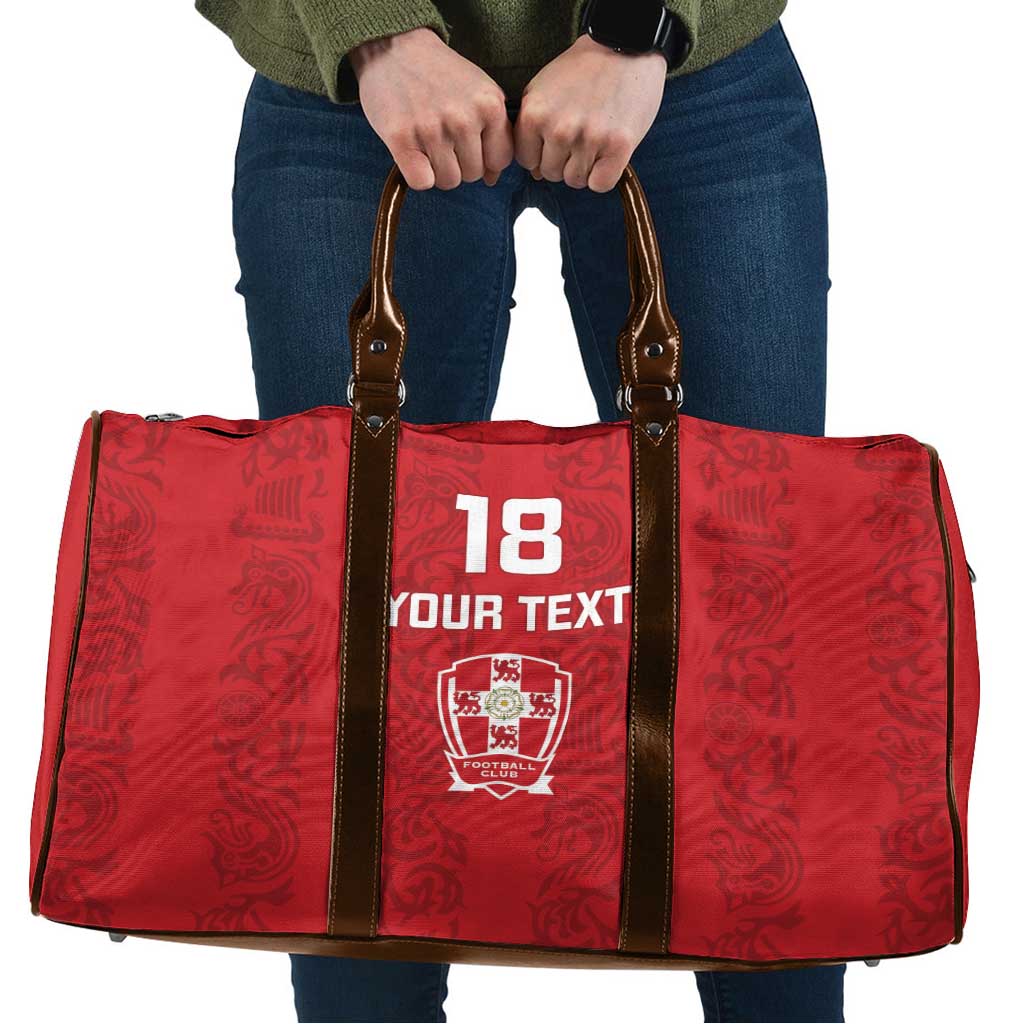 Custom York Minstrel Spirit Travel Bag Norse Viking Pattern Red Version - Wonder Print Shop