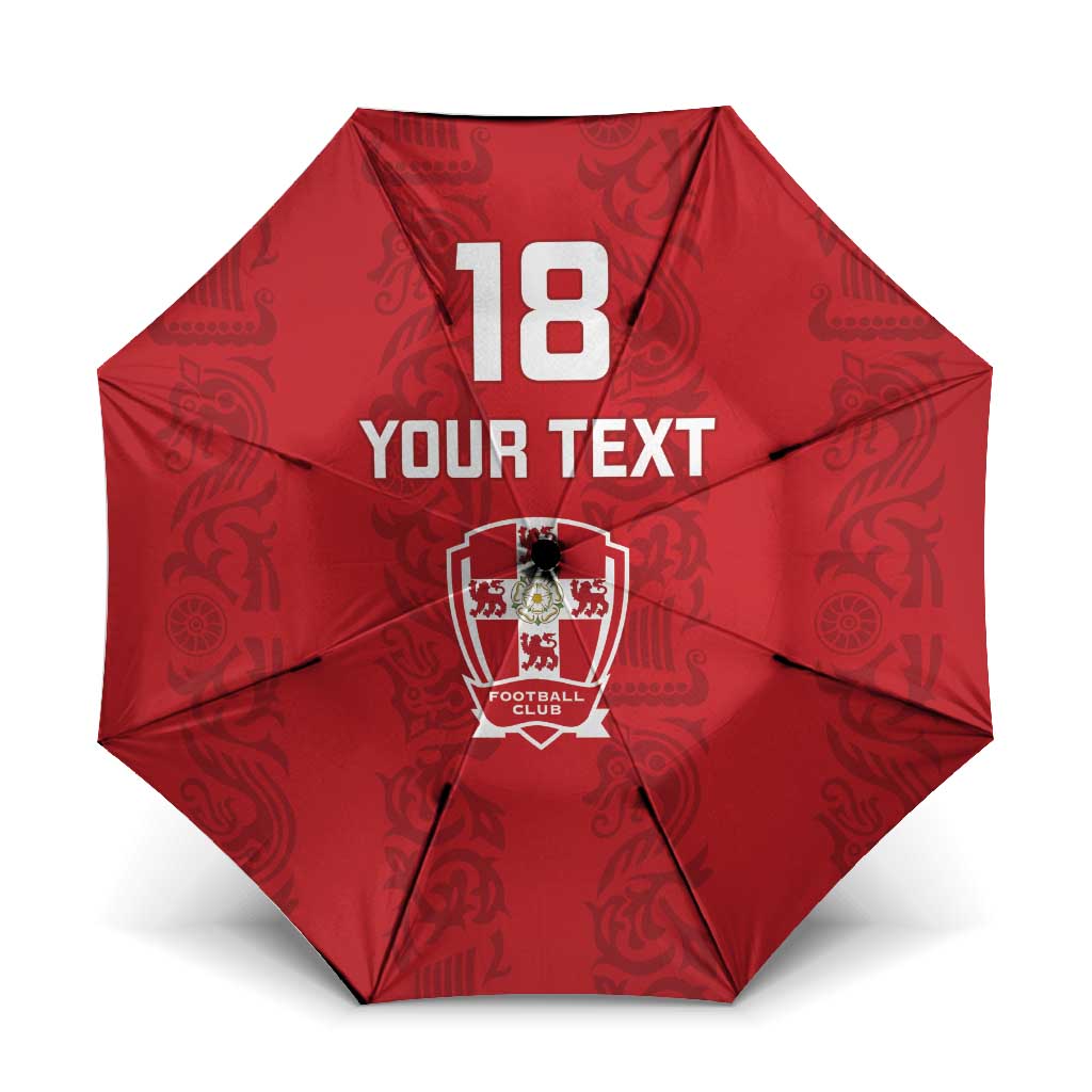 Custom York Minstrel Spirit Umbrella Norse Viking Pattern Red Version - Wonder Print Shop