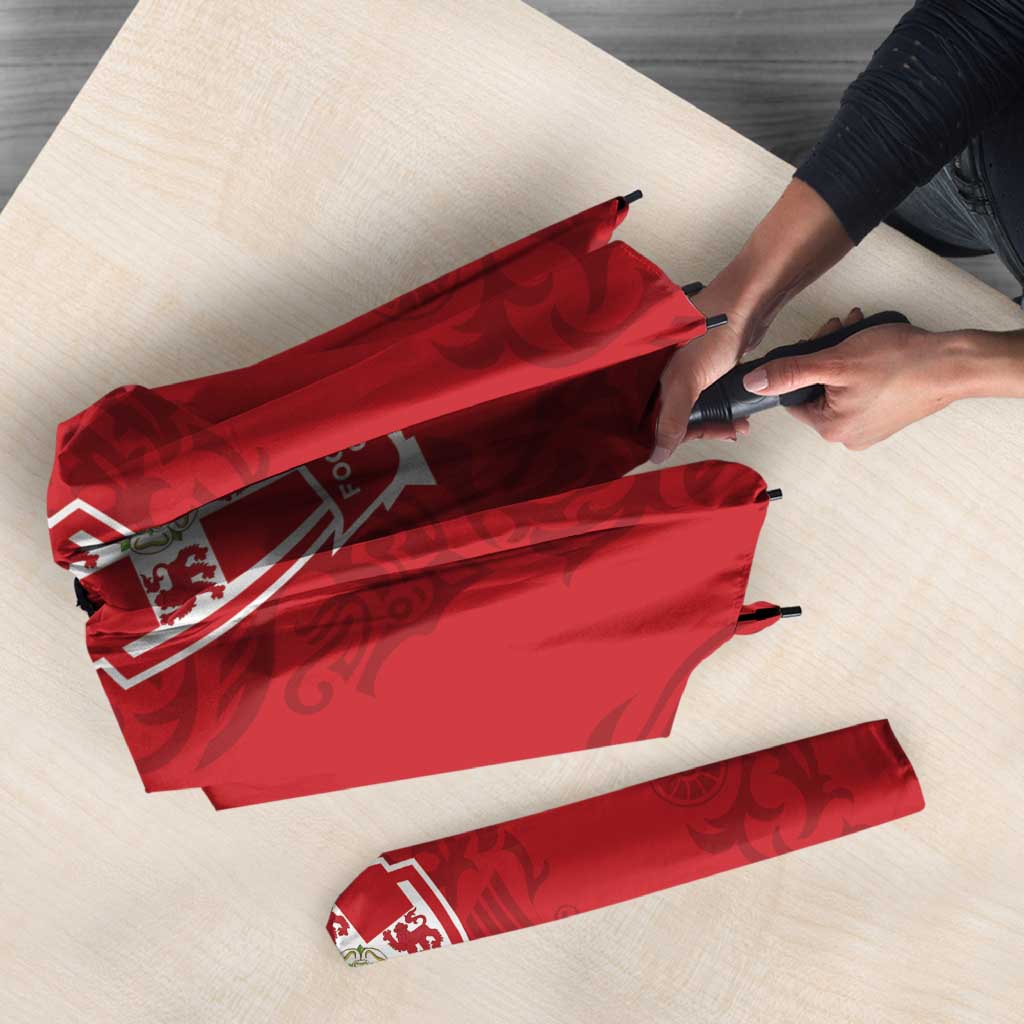 Custom York Minstrel Spirit Umbrella Norse Viking Pattern Red Version - Wonder Print Shop