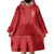 Custom York Minstrel Spirit Wearable Blanket Hoodie Norse Viking Pattern Red Version - Wonder Print Shop
