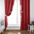 Custom York Minstrel Spirit Window Curtain Norse Viking Pattern Red Version - Wonder Print Shop
