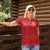 Custom York Minstrel Spirit Women Polo Shirt Norse Viking Pattern Red Version - Wonder Print Shop